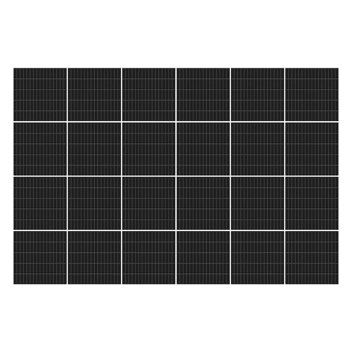 Autocolante gresie si faianta, Wallfluent, Mozaic din placi intunecate, Negru, 20x20 cm, 24 bucati, Decorative, 010140070290000283333