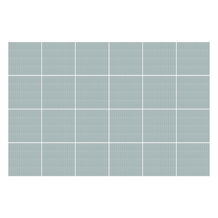 Autocolante gresie, Wallfluent, Placi vitrate mici, Turcoaz, 10x10 cm, 24 bucati, Decorative, 010140070180000283338