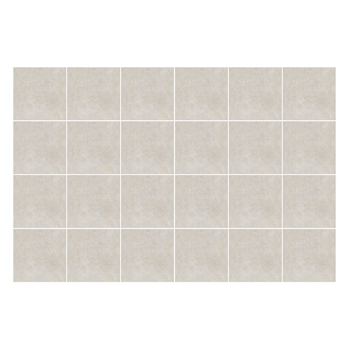 Autocolante gresie si faianta, Wallfluent, Structura delicata din piatra, Cremos, 15x15 cm, 24 bucati, Decorative, 010140070240000283363