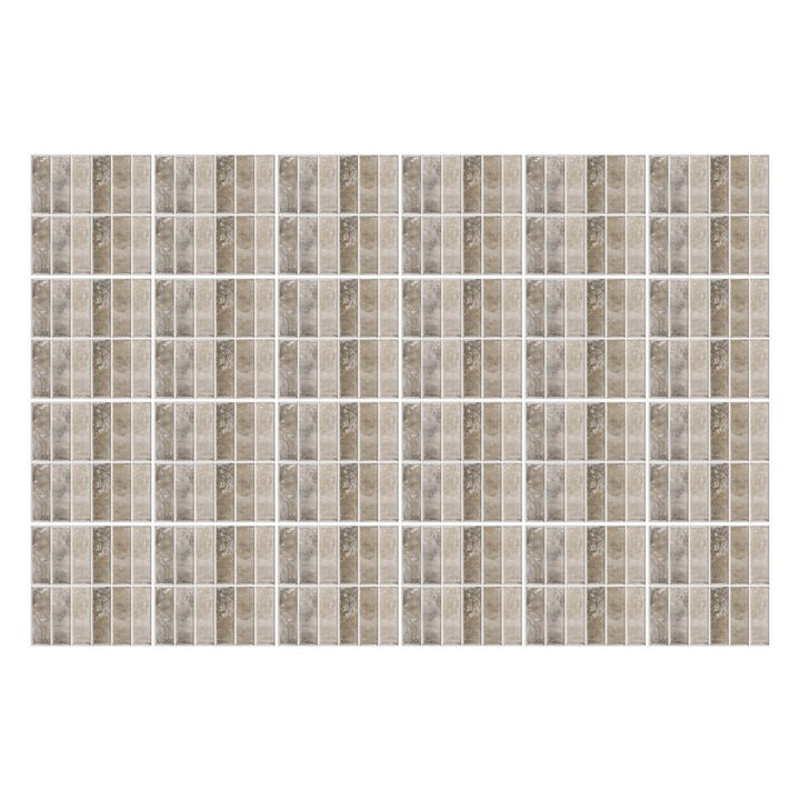 Matrica szett falra vagy csempére, Wallfluent, Visszafogott, divatos máz, Bézs, 15x15 cm, 24 darab, Dekorációs, 010140070240000283397