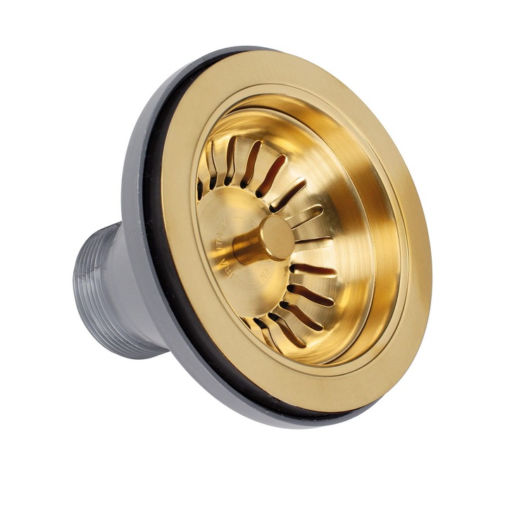 Sita / Scurgere pentru chiuvete ceramice Gattinara LIRA Ø 60 satin auriu PVD