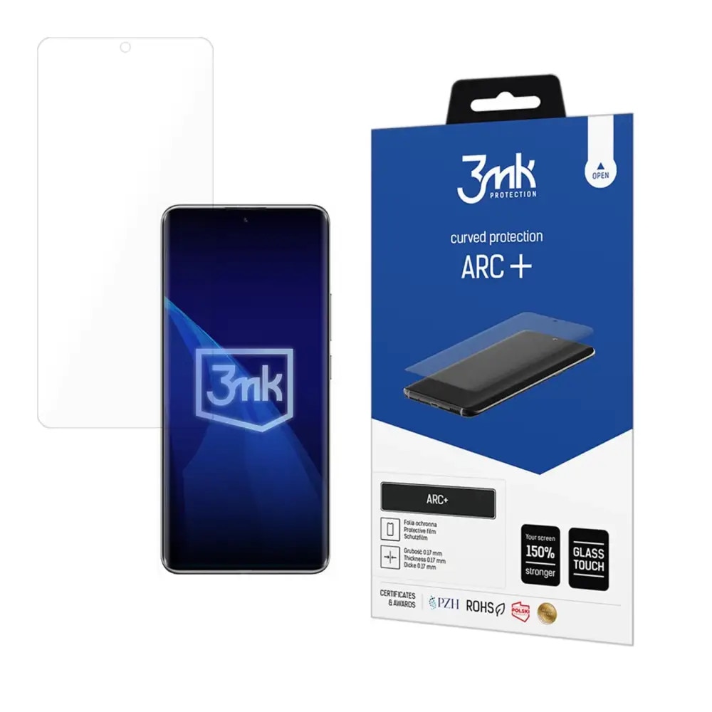 Folie de protectie 3MK ARC+ pentru Xiaomi Redmi Note 14 Pro, transparenta, grosime 0,17mm, set 1 buc