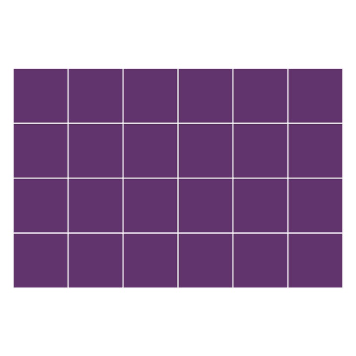 Öntapadós csempe matrica, Wallfluent, Ibolya, 10x10 cm, 24 darab, Dekorációs, 0101400701800cc664272