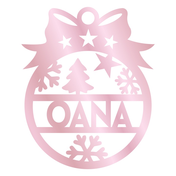 Glob Craciun, Inedit Print, G113, Oglinda Rose, 10 cm