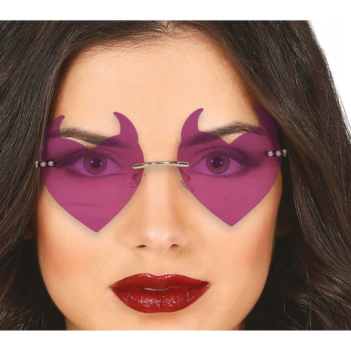 Ochelari petrecere Fiestas Guirca, model coarne demon