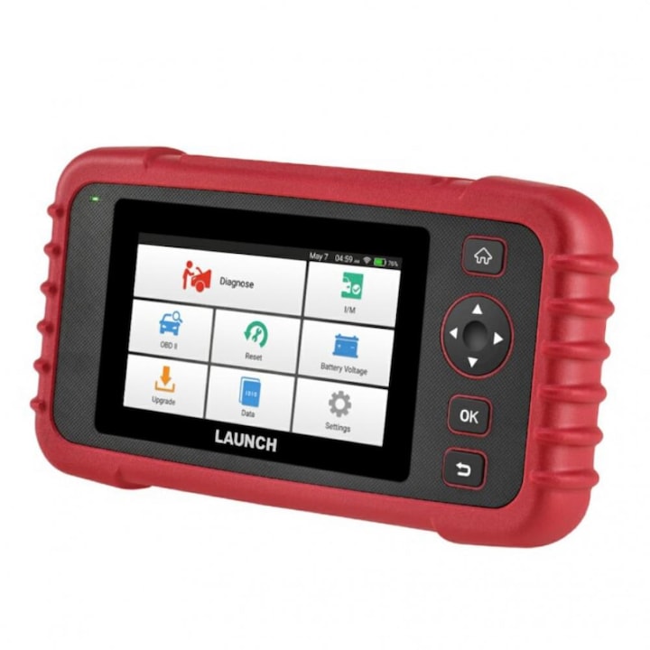 Professzionális autóvizsgáló, CRP129X V2.0, Launch, 12 reset funkció és 4 diagnosztikai rendszer, OBD2, EOBD, JOBD, KOBD, 5 hüvelykes kijelző, Android 8.1, 2 GB RAM + 32 GB tárhely, 6100 mAh akkumulátor, ingyenes élettartam frissítés