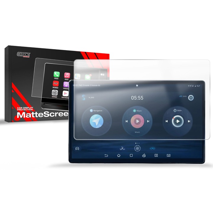 Folie mata, GrizzProtector - CarDisplay Matte pentru BYD SEAL U DMi 15,6 (2024-2025), Transparent