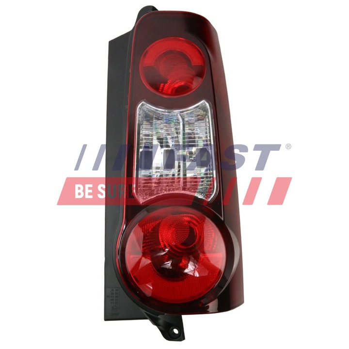 FAST hátsó lámpa Citroen Berlingo 08>-hez, jobb, átlátszó üveg, tartó nélkül