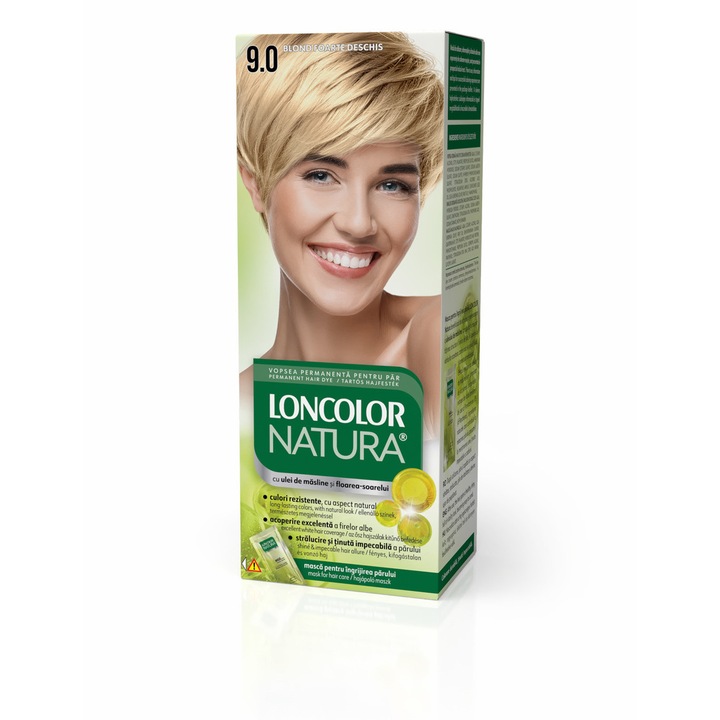 Vopsea Permanenta de Par LONCOLOR NATURA NR. 9.0 Blond foarte deschis 100 ml