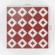 Matrica szett falra vagy csempére, Wallfluent, Hagyományos népi motívumok, Piros, 15x15 cm, 24 darab, Dekorációs, 010140070240000283770