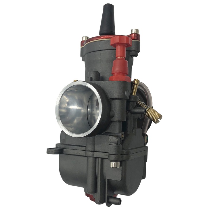 Carburator motocicleta negru, 100cc-300cc, piston plat