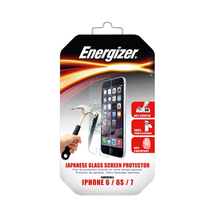 Стъклен протектор ENERGIZER, iPhone 8,7,6,6S, метална кутия