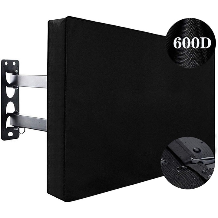 Husa TV exterioara 55"-58", material 600D impermeabil, protectie 360°, dimensiuni 54"x35"x4"