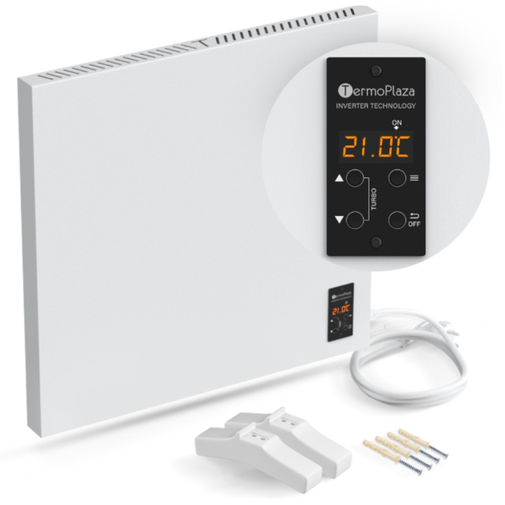 Panou de incalzire TermoPlaza 2in1, 270W, infrarosu si convectie, montare pe podea, dimensiuni 51x49x4cm, set complet.