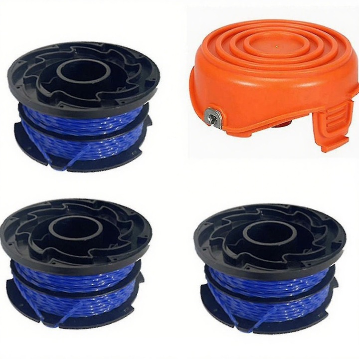 Sfoara de fan pentru masina de tuns iarba, 40FT, 1.65mm, set 3 bobine + capac