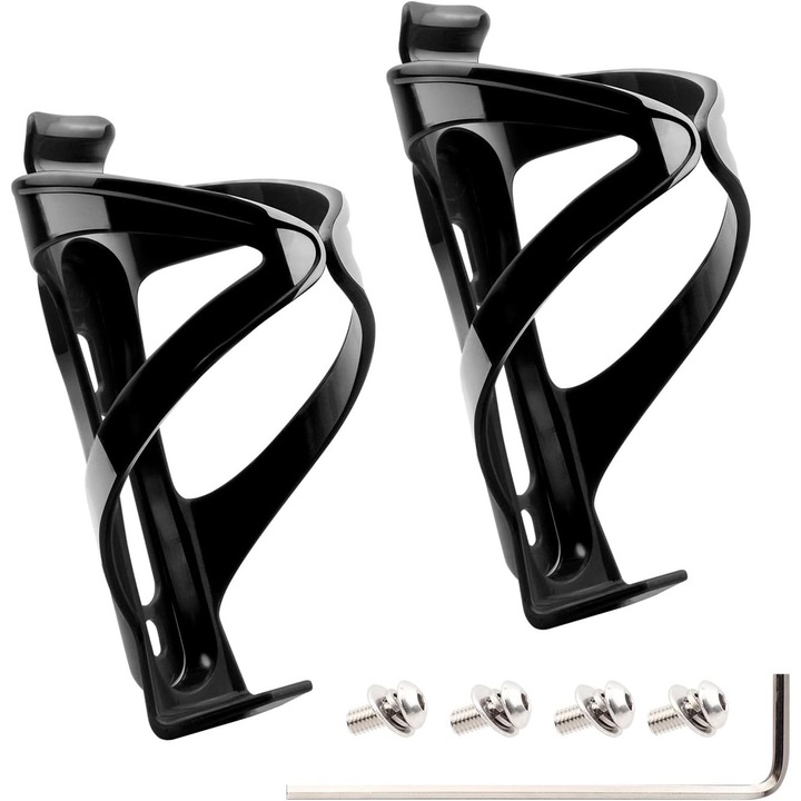 Suport pentru sticla de apa bicicleta, design universal, material plastic, usor, pentru biciclete de sosea si montana