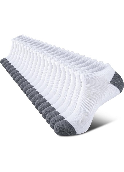 Set 10 perechi sosete barbati, cu amortizare, scurte, respirabile, multicolor