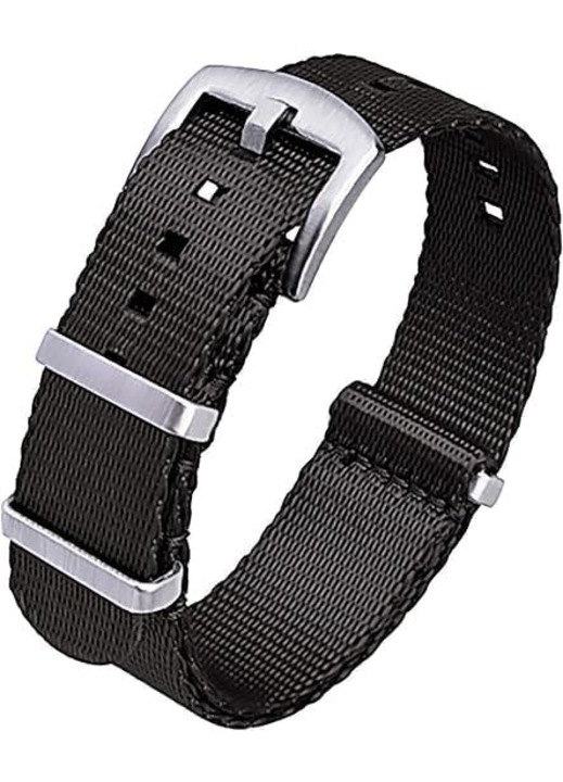 Curea de ceas din nylon rezistent la apa, 22mm, cu catarama din otel inoxidabil, set pentru barbati si femei