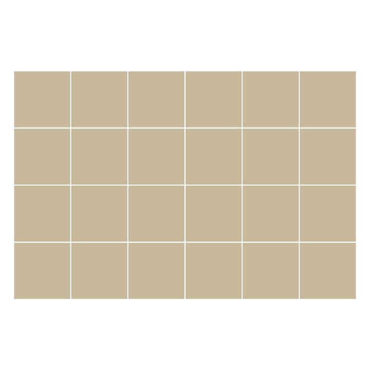 Öntapadós csempe matrica, Wallfluent, Szín: Dirty Yellow, 10x10 cm, 24 darab, Dekorációs, 0101400701800ccfae5c8