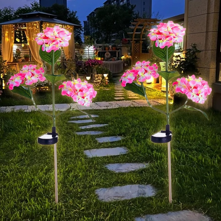 Lampi solare decorative, impermeabile IP65, set pentru gradini, balcoane, terase, alei