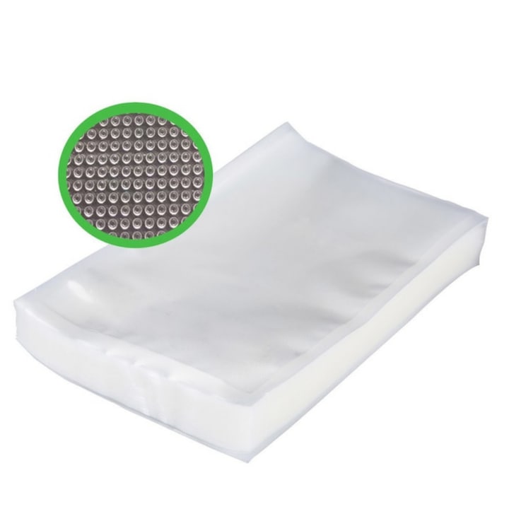 Set pungi vidat Macvi® 25x35 cm, 100 bucati, etansare puternica, sigure pentru congelator