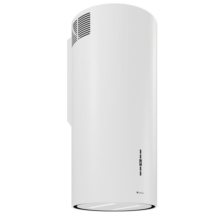 Аспиратор за стена LANILIA WERENISO 39.1 БЯЛ, енергиен клас A, LED осветление, цилиндричен, дълбочина 43 см, Soft-Touch управление, 3 степени на скорост и бууст, максимален капацитет на абсорбция 715 м3/ч