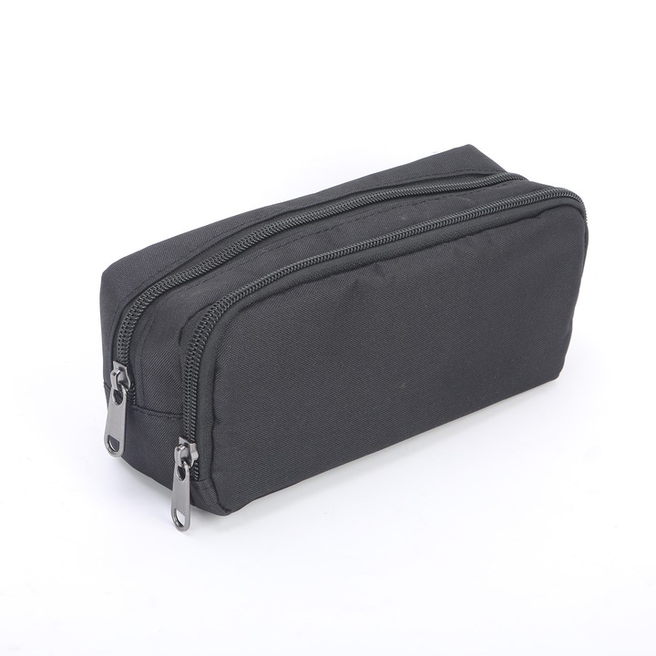 Penare neagra, capacitate mare, design minimalist, 21x7x10cm, set multifunctional