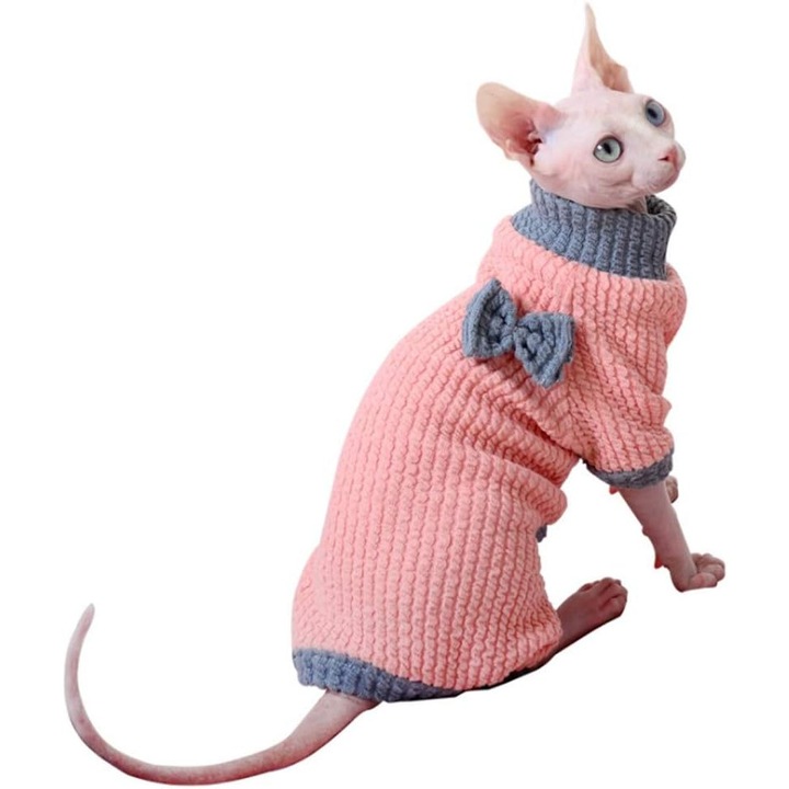 Pulover pentru caini, XS, bumbac moale, protectie impotriva vremii rece, multicolor