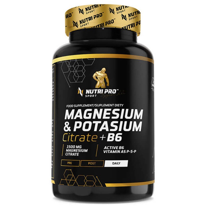 Citrat de magneziu si potasiu + B6 60 capsule Nutri Pro Sport