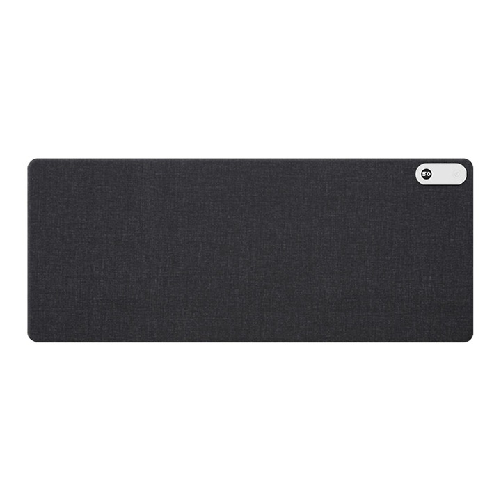 Mousepad incalzit, 80x33cm, piele, negru, set