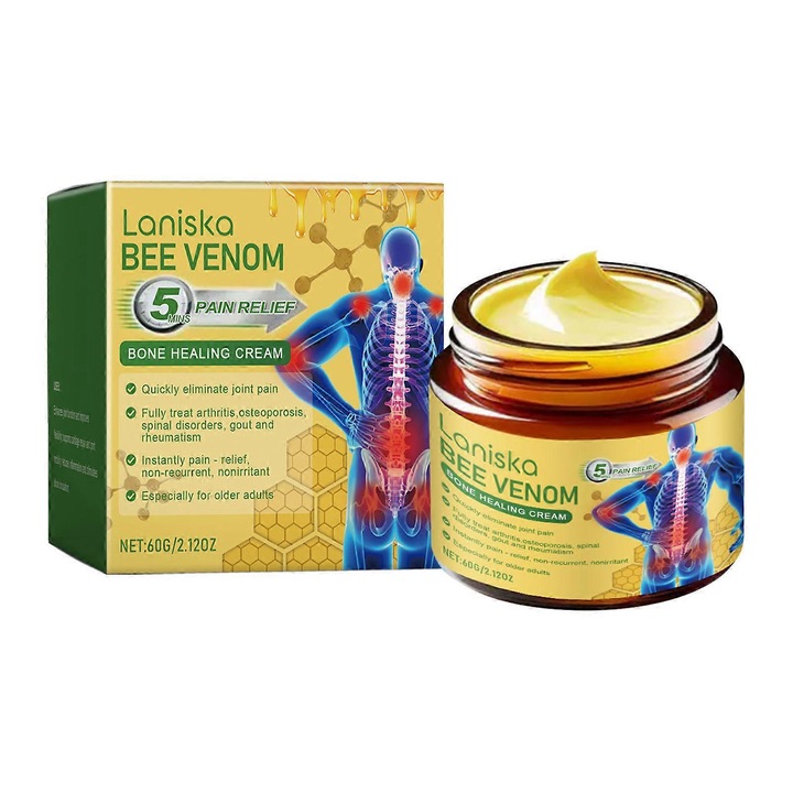 Crema pentru ingrijirea articulatiilor cu venin de albine, 60g, Laniska