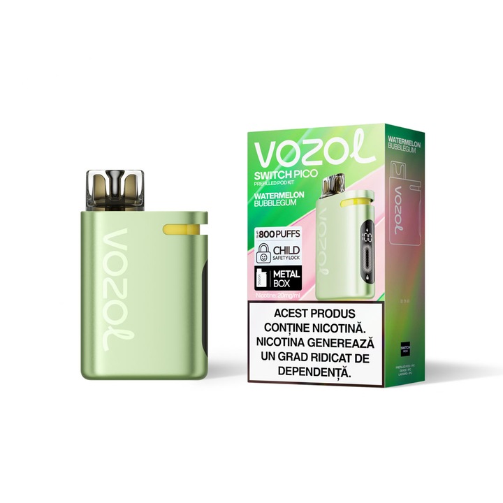 Kit Tigara Electronica Vozol Switch PICO 800 - Watermelon Bubblegum, 2% Nicotina