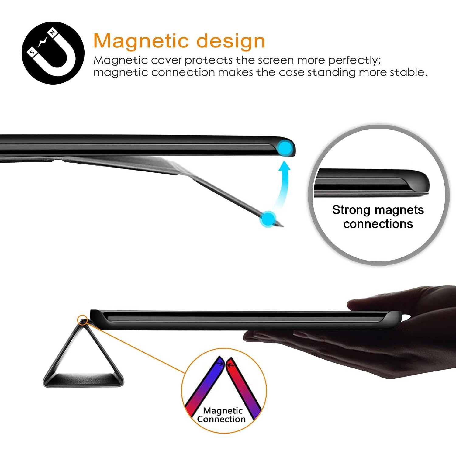 Husa premium Sigloo pentru Samsung Galaxy Tab S10 Ultra, S9 Ultra, S8 Ultra, 14.6", interior de piele sintetica, cu suport Smart Pen, Negru