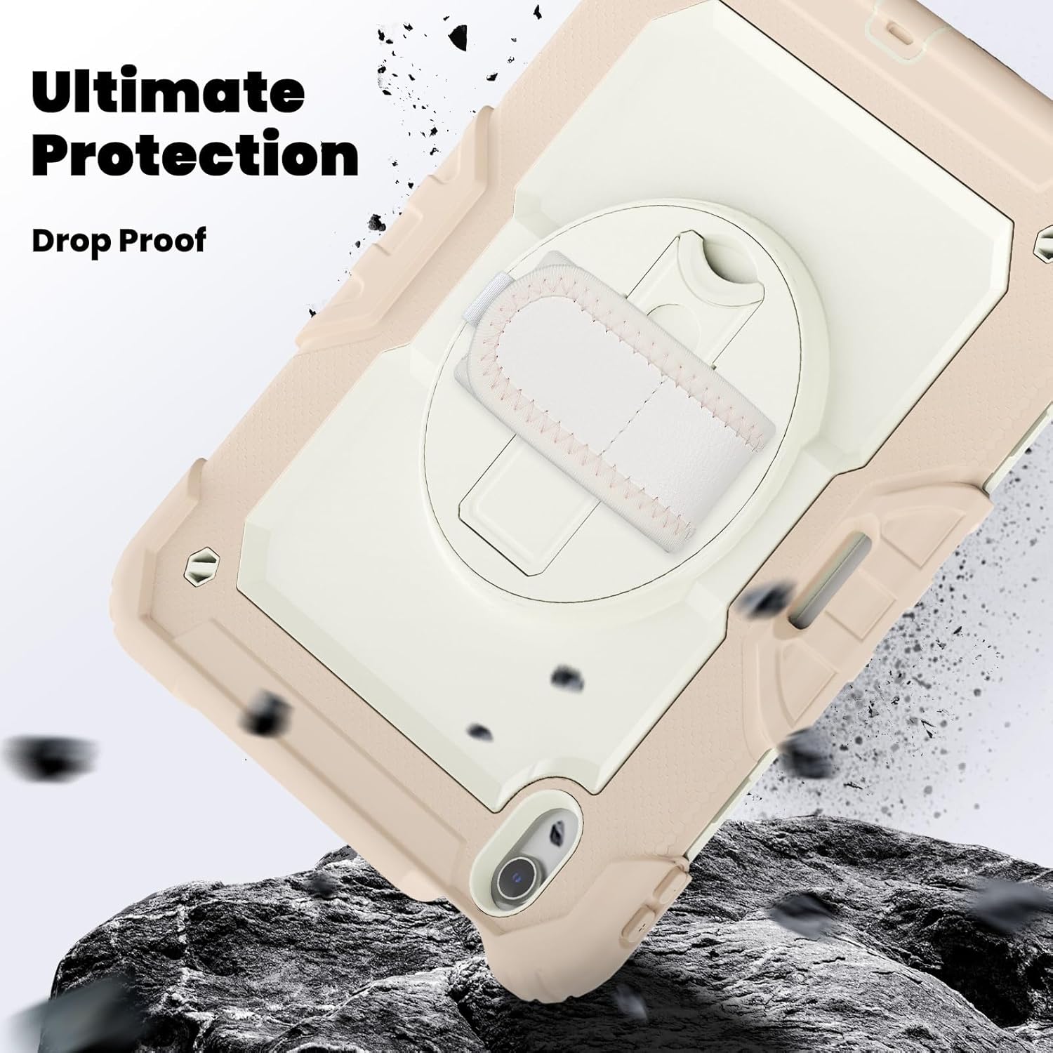 Pachet complet Sigloo 360° pentru iPad Air 11, iPad Air 5/4 (10.9 inch) - Husa cu folie, suport rotativ, suport creion si curea umar - Roz