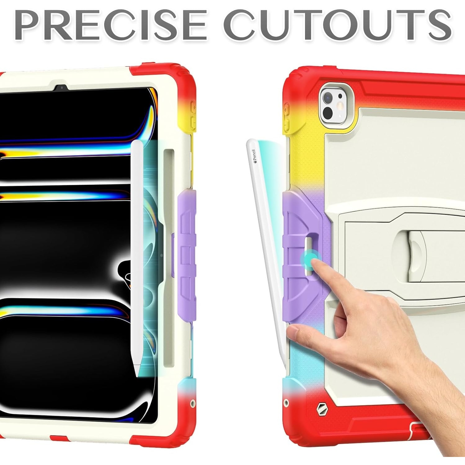 Husa premium Sigloo pentru Apple iPad Air 11, Air 5, Air 4, (11/10.9 Inch) – Protectie Completa, suport rabatabil, Rosu camouflage