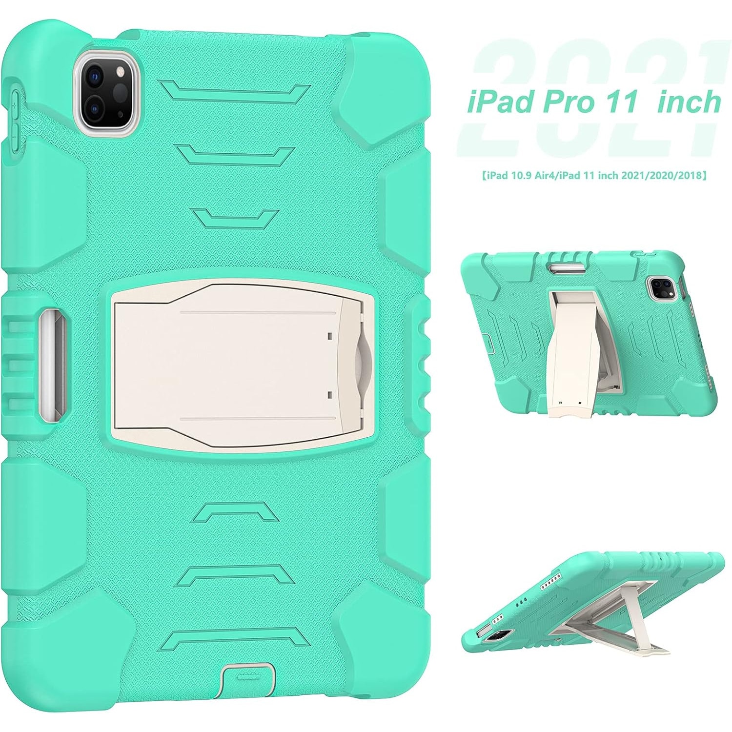 Husa premium Sigloo pentru iPAD Pro 11, model 2024/2022/2021/2020, 11", – Protectie Completa, suport rabatabil, Verde deshis