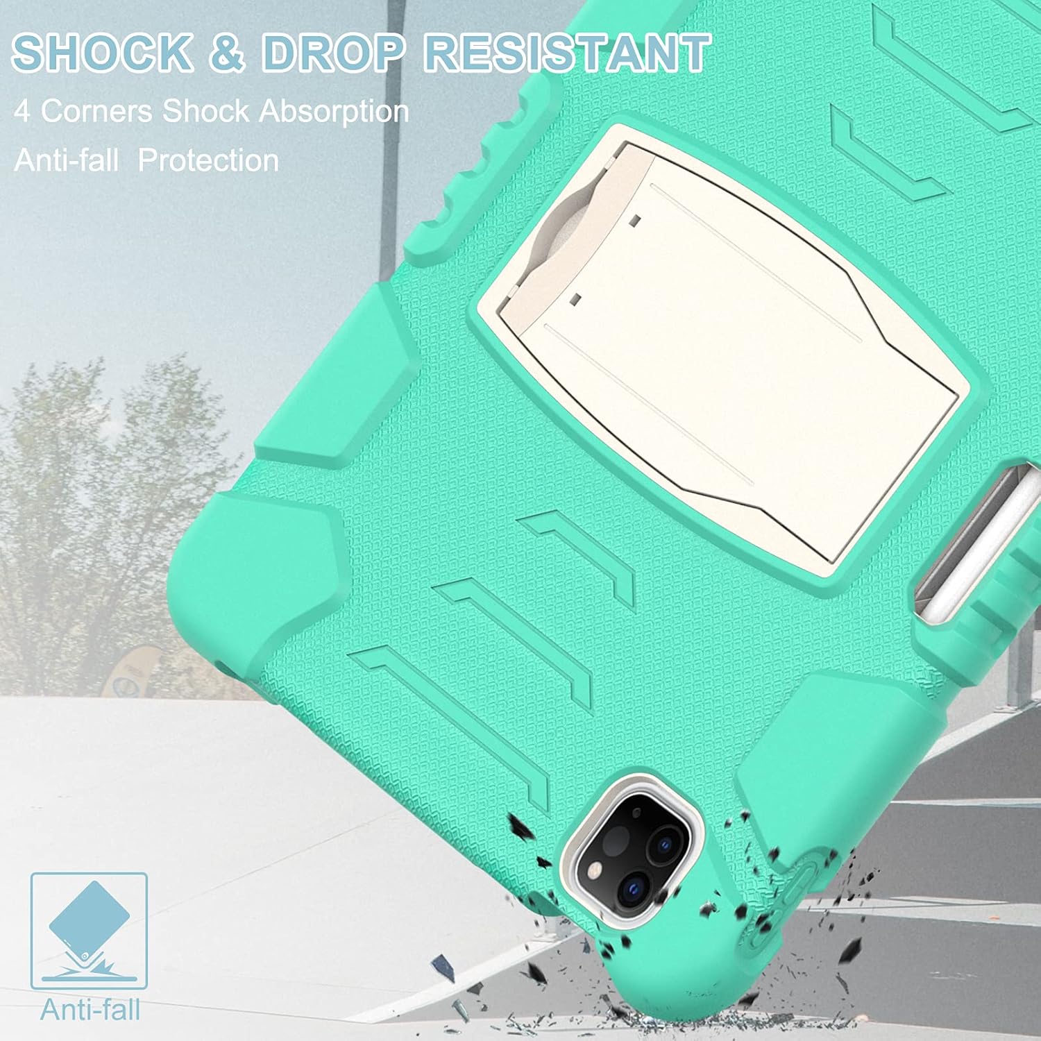 Husa premium Sigloo pentru iPAD Pro 11, model 2024/2022/2021/2020, 11", – Protectie Completa, suport rabatabil, Verde deshis