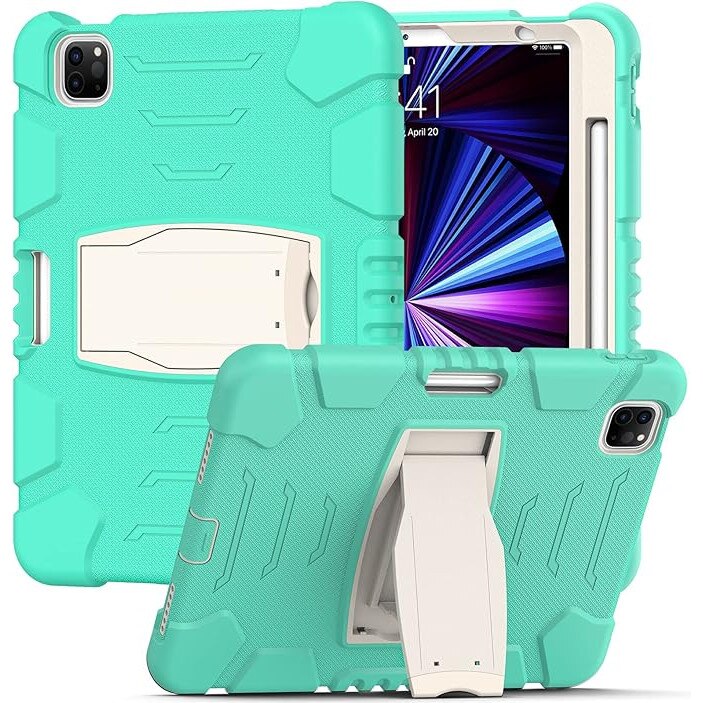 Husa premium Sigloo pentru iPAD Pro 11, model 2024/2022/2021/2020, 11", – Protectie Completa, suport rabatabil, Verde deshis