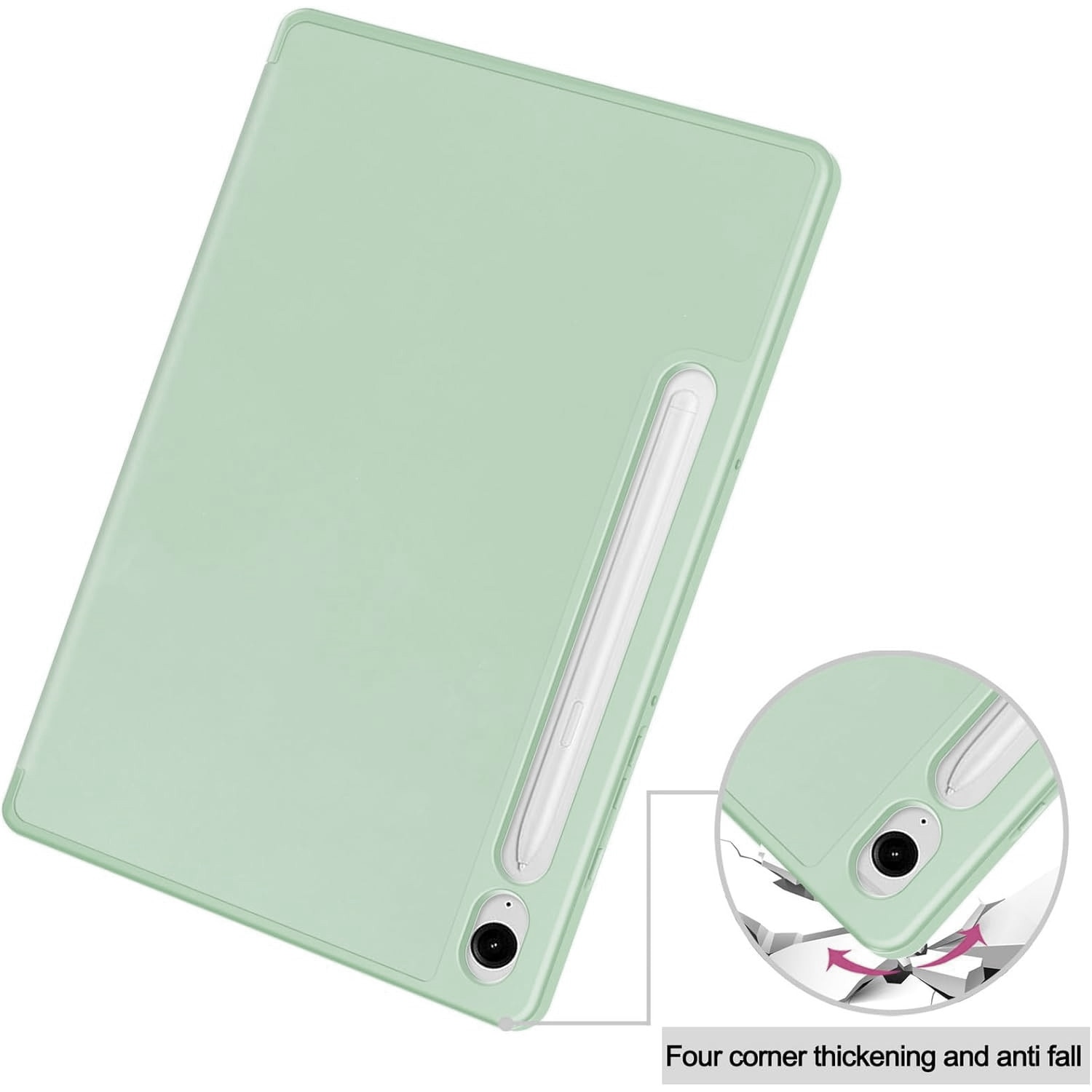 Husa Ultra Slim pentru Samsung Galaxy Tab S10 Lite / S10 FE 10.9" (2025), Silicon TPU, Smart Cover - Verde Menta