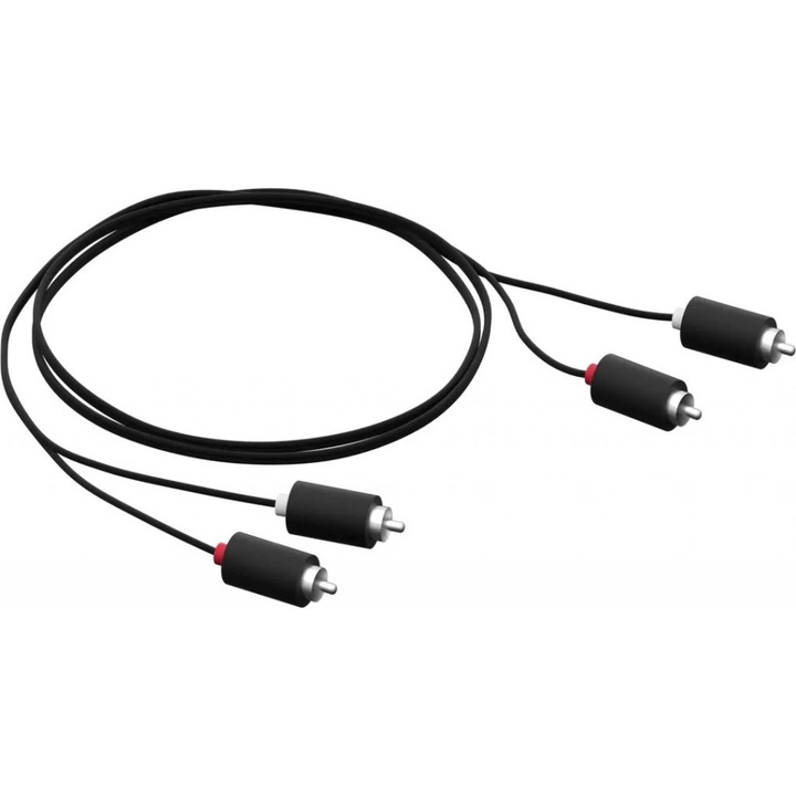 Cablu audio RCA stereo, Sonos, 2 canale, negru, 1.5m