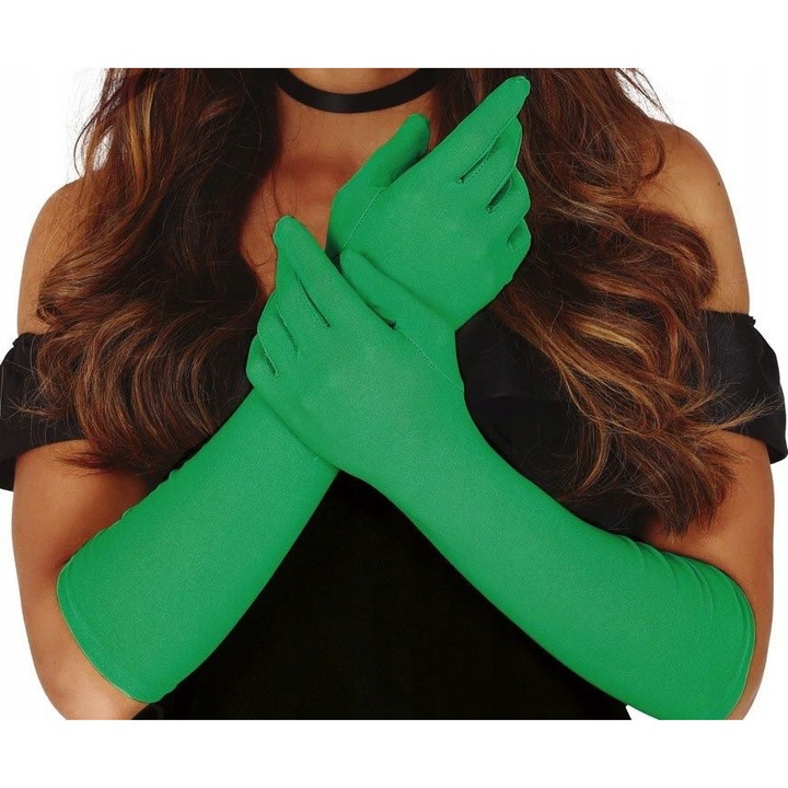 Manusi verzi lungi, Guirca, 42cm