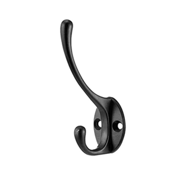 Set 10 cuiere HERUSI, dublu carlig, metal, negru argintiu bronz, 9.5x6.7x4.8cm, 15kg