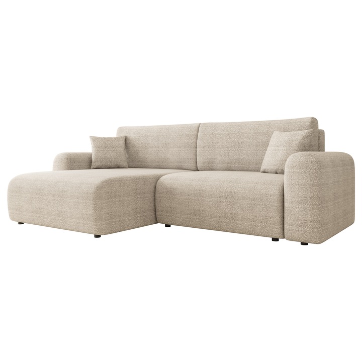 Coltar cu functie de dormit Veliso L, MIRJAN 24, bej, 145x245x82 cm