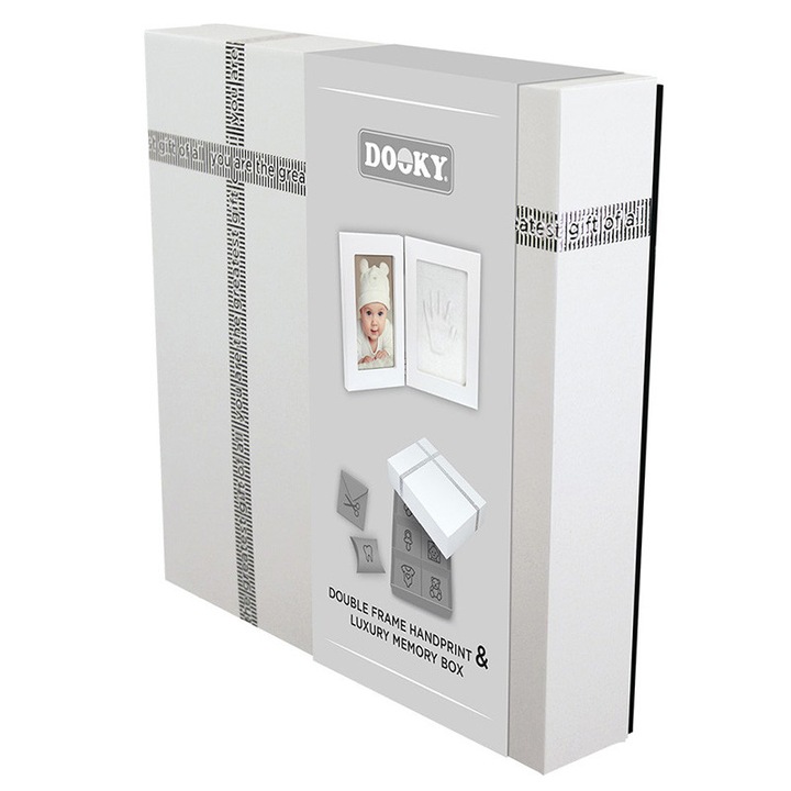 Set cadou - imprimanta cu cadru dublu si suport foto + cutie de suveniruri