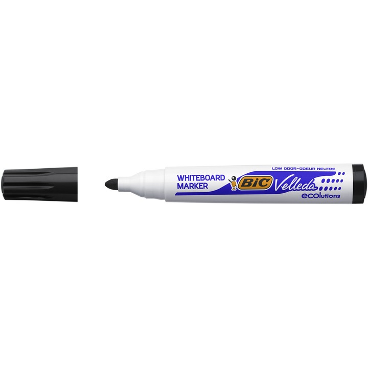 Marker tabla BIC, ECO Velleda 1701, rotund 1.5 mm, scriere neagra