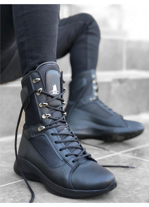 Férfi csizmák, Vegán bőr, Base, 321992, Fekete, 41