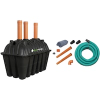 Fosa septica BioFos, pentru 5-8 persoane, 2500L, cu kit de instalare si drenaj inclus