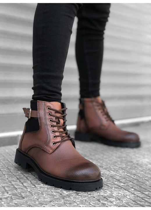 Férfi bakancs, Öko bőr, Base, 322397, Barna, 41