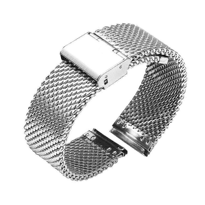 Bratara ceas Milanese universala, 20mm, inox