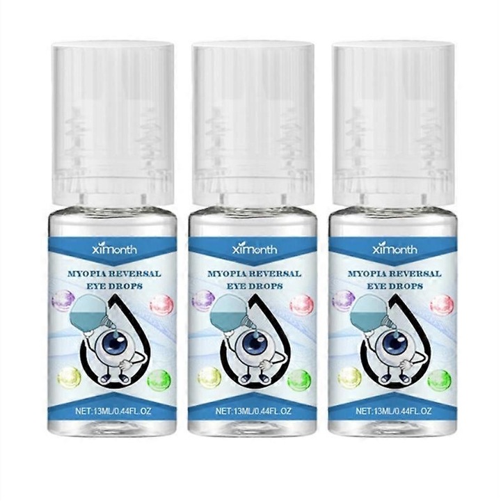Picaturi pentru ochi, 13ml, imbunatatesc confortul ocular, reduc oboseala ochilor, 2.1x2.1x7.4cm, set de 3 bucati
